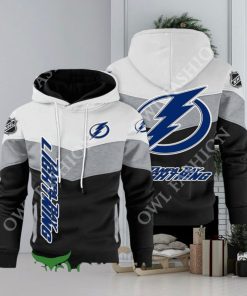 Tampa Bay Lightning NHL Hockey Black White Printed Hoodie