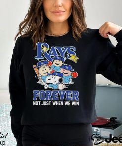 Tampa Bay Rays Forever Not Just When We Win Snoopy Charlie Brown 2024 Shirt