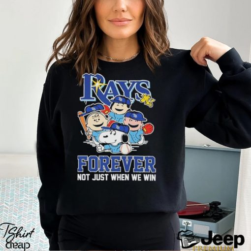 Tampa Bay Rays Forever Not Just When We Win Snoopy Charlie Brown 2024 Shirt