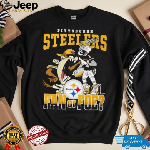 Tasmanian Devil and Bugs Bunny Pittsburgh Steelers fan or poe 2024 logo shirt