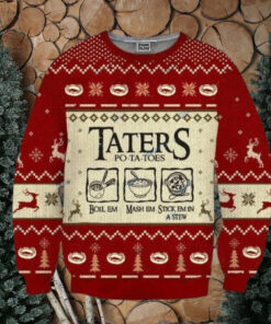 Taters Potatoes Ugly Christmas Sweater, LOTR Fans Sweater