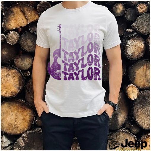 Taylor First Name I Love Taylor Girl Groovy 80's Vintage T Shirt