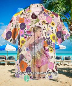 Taylor Swift Flowers Tropical Summer Beach Hawaiian Shirt