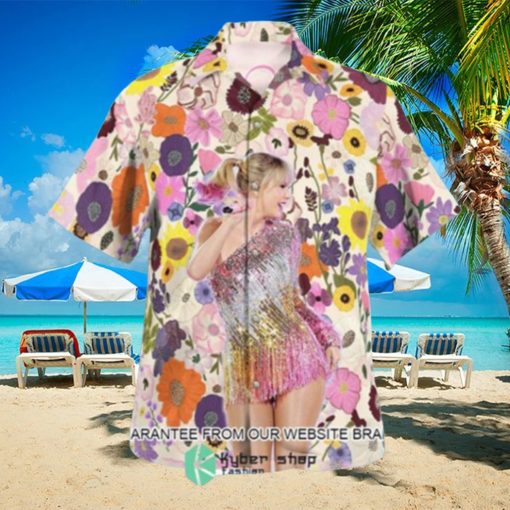Taylor Swift Flowers Tropical Summer Beach Hawaiian Shirt