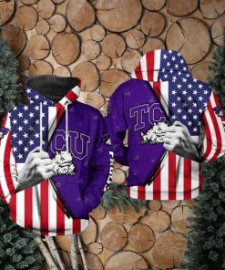 Tcu Horned Frogs NCAA US Flag 3D Printed Hoodie