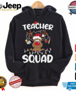 Teacher Squad Reindeer Funny Teacher Christmas Xmas Gift For Men Women T Shirt