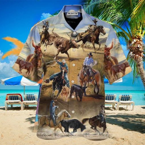 Team Poping Rodeo Horse Hawaiian Shirt