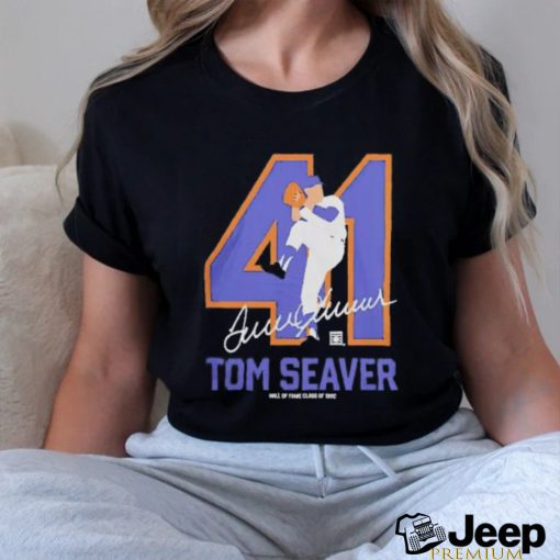 Teambrown Tom Seaver hall of fame class of 1992 signature shirt