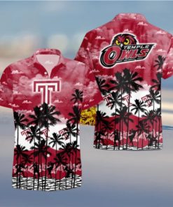 Temple Owls Palms Tree Hawaiian Shirt