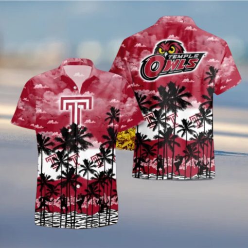 Temple Owls Palms Tree Hawaiian Shirt