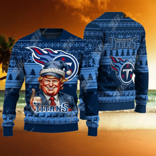 Tennessee Titans Christmas Donald Trump Knitted Sweater