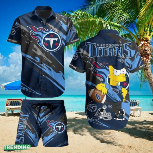 Tennessee Titans Football NFL Bart Simpson Hawaiian Shirt And Short For Best Fans Gift New Trending Beach Holiday