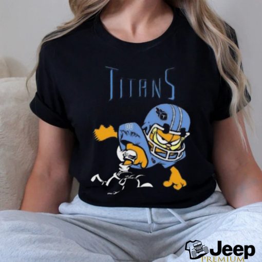 Tennessee Titans Garfield Cat Grumpy Football Player T Shirt