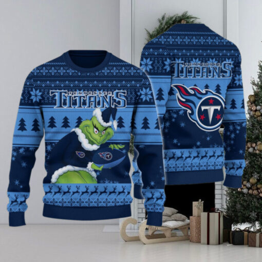 Tennessee Titans Grinch Ugly Christmas Sweater