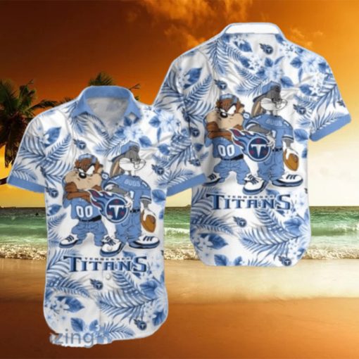 Tennessee Titans Hawaiian Shirt Taz and Bugs For NFL Team