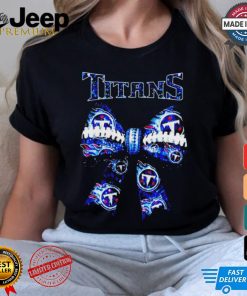 Tennessee Titans Sport Girls With Bow Supporting Team T Shirt