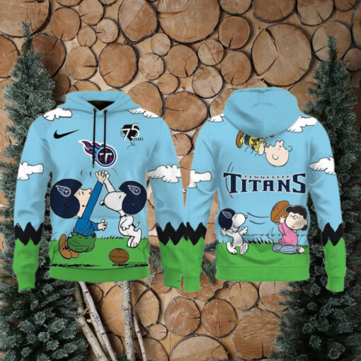 Tennessee Titans X Snoopy Peanuts 75th Anniversary Hoodie