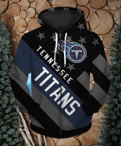 Tennessee Titans Zipper Striped Banner Dark Type Hoodies Print Full