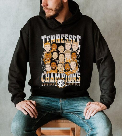 Tennessee Vols Champions 2024 men’s basketball caricature team shirt