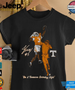 Tennessee Vols Football Jermod McCoy One Handed Interception On A Tennessee Saturday Night Signature NCAA t shirt