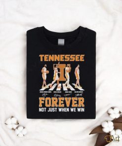 Tennessee Volunteers Men’s Basketball Abbey Road Forever Not Just When We Win Signatures Shirt