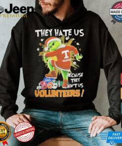 Tennessee Volunteers They Hate Us On Christmas The Grinch 2024 T Shirt