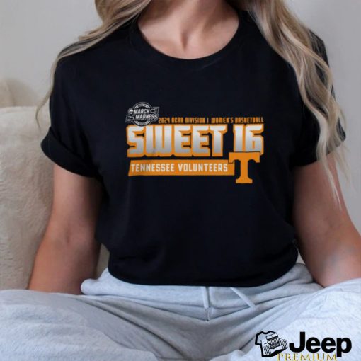 Tennessee Volunteers Wbb 2024 March Madness Sweet Sixteen Tee Shirt