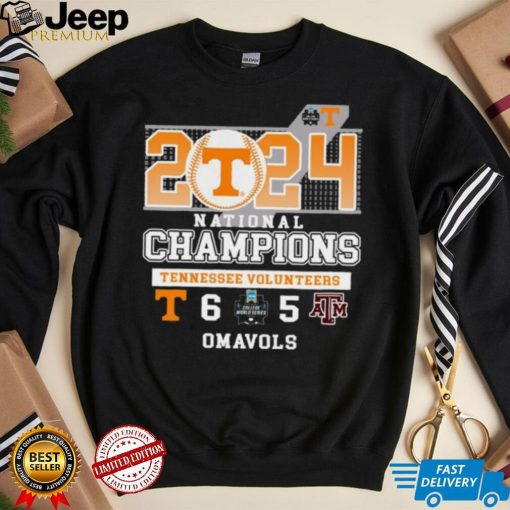 Tennessee Volunteers wins 6 5 Texas A&M Aggies 2024 NCAA Men’s Baseball National Champions Final Score Shirt