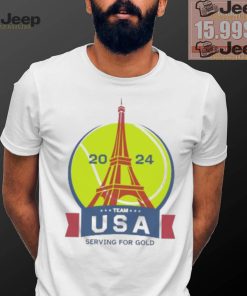 Tennis Team USA Paris Olympics serving for gold shirt