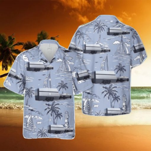 Tesla Cybertruck Camper Van 3D AOP Hawaiian Shirt Summer Holiday Gift