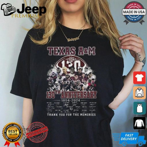 Texas A&M 130th Anniversary 1984 2024 Thank You For The Memories T Shirt