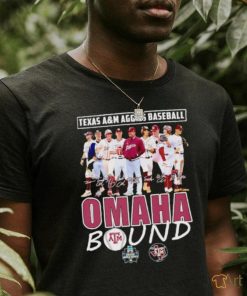 Texas A&M Aggies Baseball Omaha Bound signature shirt