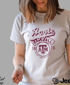 Texas A&M Aggies Ivory Baseball Logo T Shirt