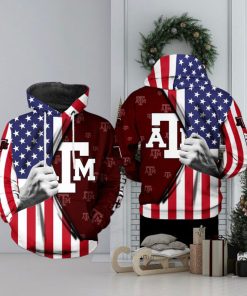 Texas A&M Aggies NCAA US Flag 3D Printed Hoodie