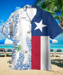 Texas Flag Bluebonnets AOP Hawaiian Shirt Aloha Summer Lover Gift Shirt