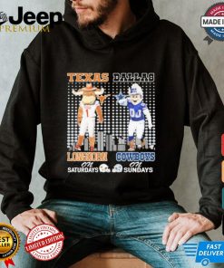 Texas Longhorn On Saturdays Dallas Cowboys On Sundays Character Shirt