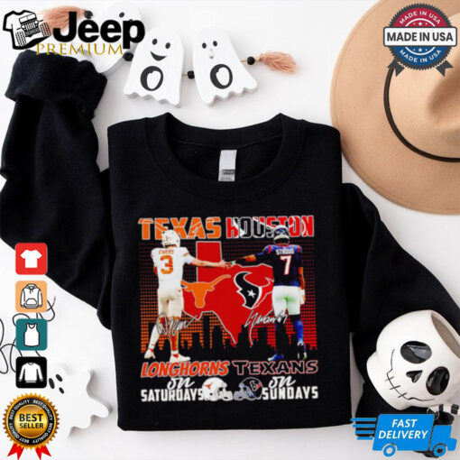 Texas Longhorns on Saturdays and Houston Texans on Sundays Ewers and Stroud shirt