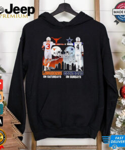 Texas Longhorns on saturdays vs Dallas Cowboys on sundays skyline shirt