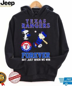 Texas Rangers Snoopy and Charlie Brown forever not just when we win shirt