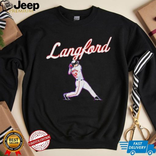 Texas Rangers Wyatt Langford Slugger Swing shirt