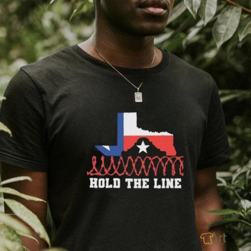 Texas Razor Wire Hold The Line Flag Shirt