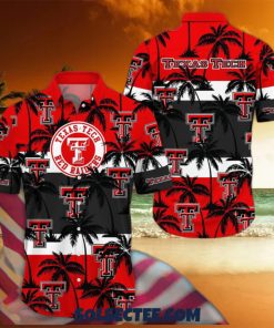 Texas Tech Red Raiders America Sunset Coconut Silhouette Hawaiian Shirt