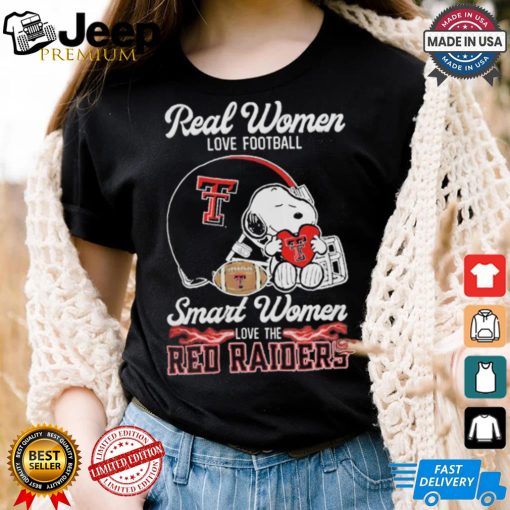 Texas Tech Red Raiders x Snoopy Real Women Love Football Smart Women Helmet 2024 Shirt