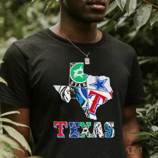 Texas sports teams Stars Cowboys Rangers Mavericks shirt