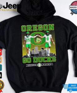 Tez Johnson vs Dillon Gabriel Oregon Ducks go Ducks city skyline shirt