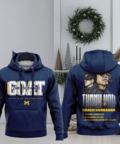 Thank You, Coach Jim Harbaugh Michigan Wolverines Hoodie