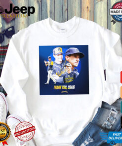 Thank You, Craig Counsell Milwaukee Brewers MLB Player Poster t shirt