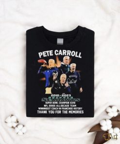 Thank You Pete Carroll 2010 2023 Seattle Seahawks Winningest Coach In Franchise History Shirt