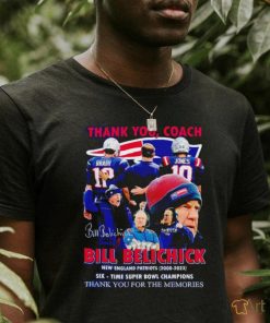 Thank you Coach Bill Belichick New England Patriots 2000 2023 Six time Super Bowl Champions shirt