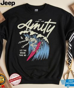 The Amity Affliction Surfing Skeleton Black Shirt